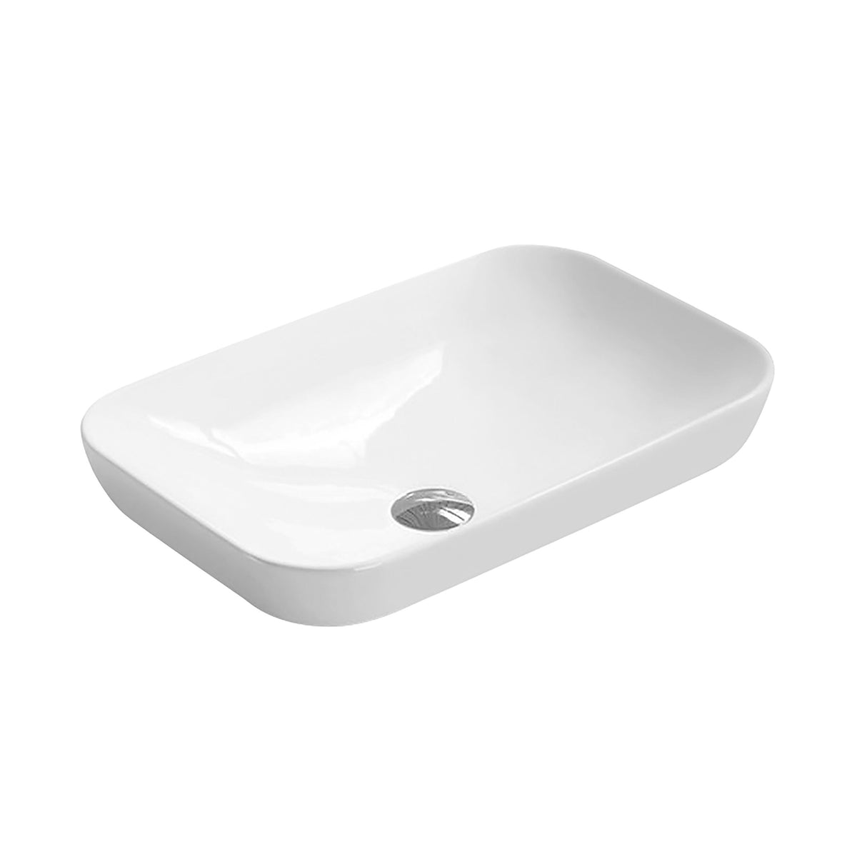 Hudson Reed 520mm Ceramic Rectangular Vessel Basin