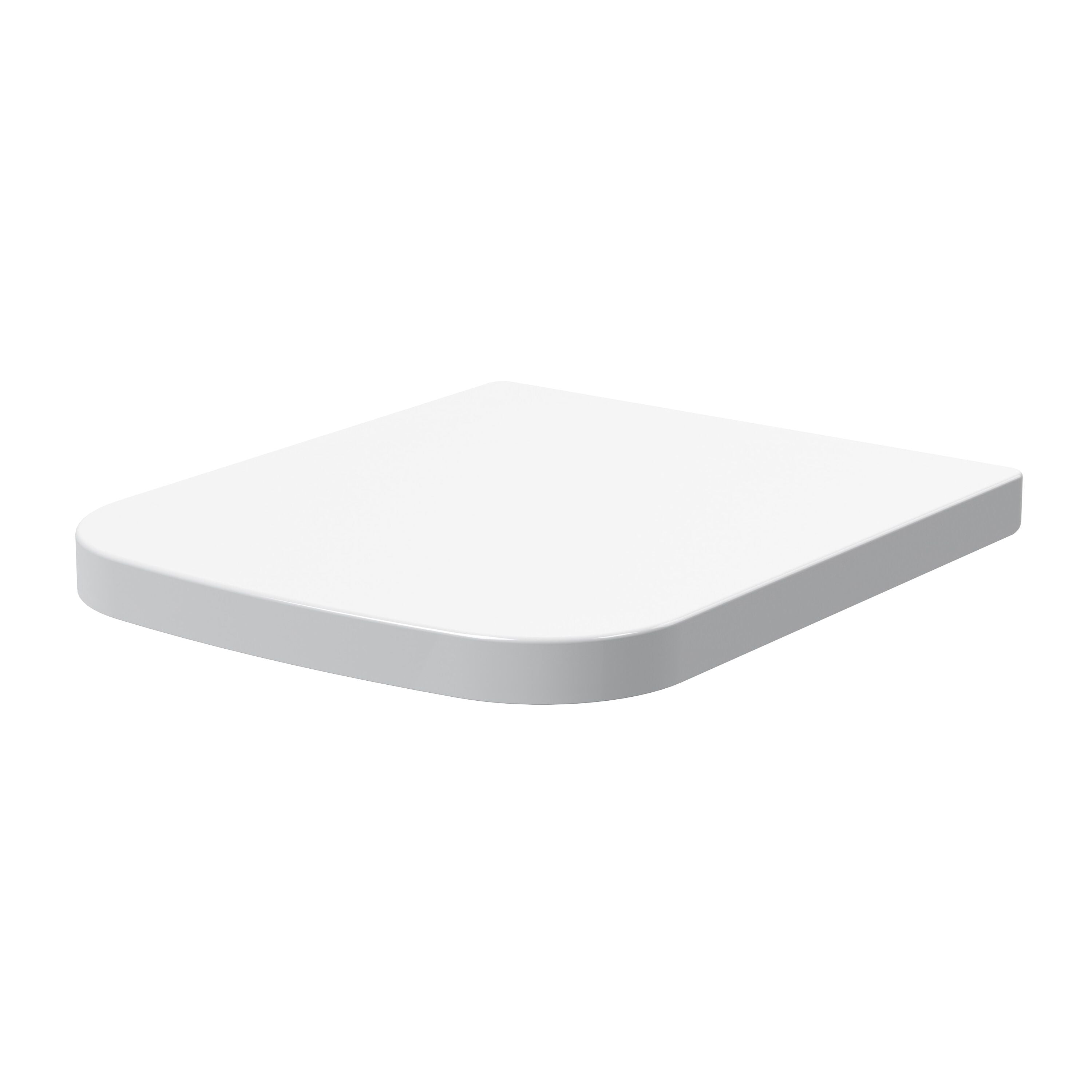 nuie White Square Soft Close Toilet Seat With Top Fix Hinge (Compatible Ava)