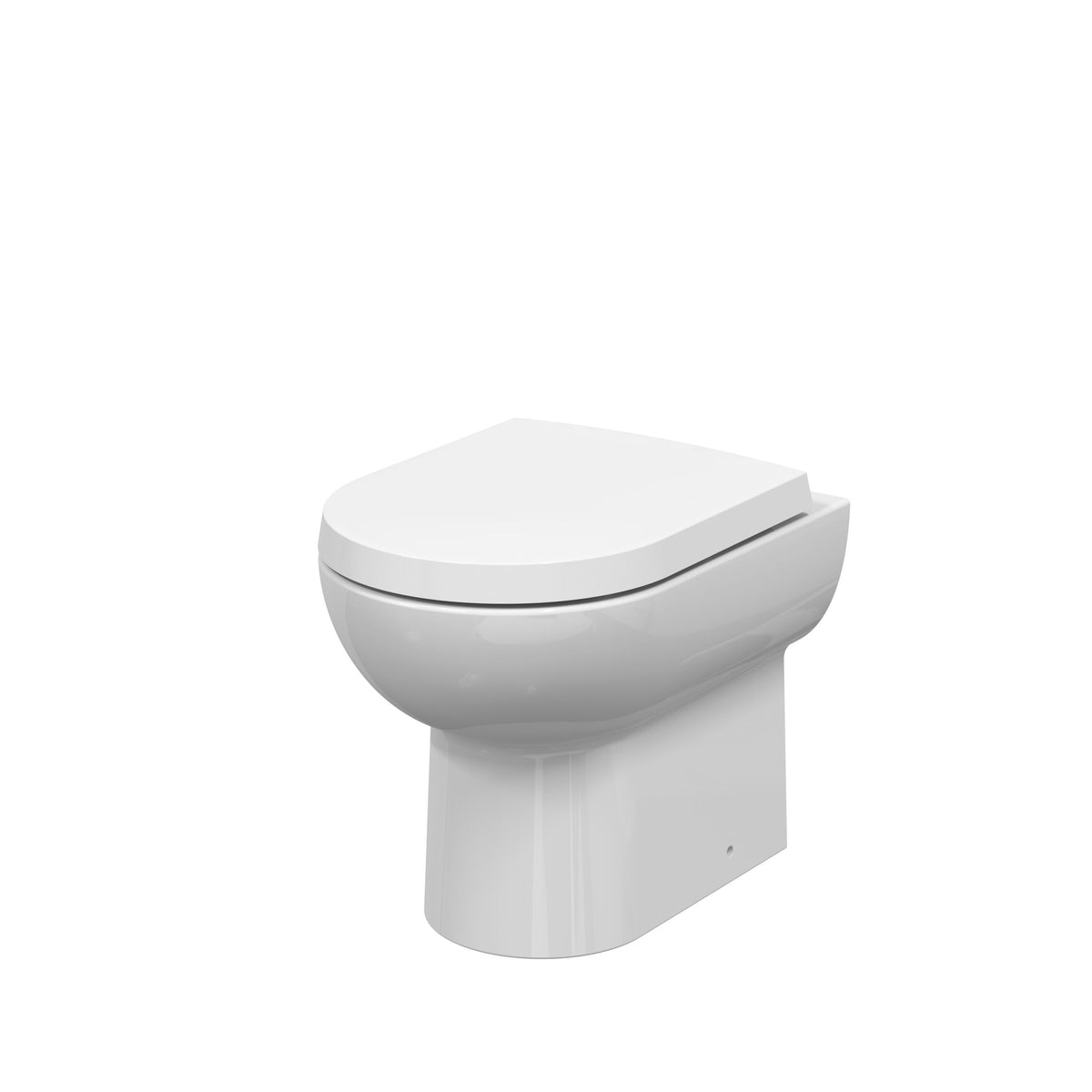Nuie Isla Round Rimless Back to Wall Toilet Pan