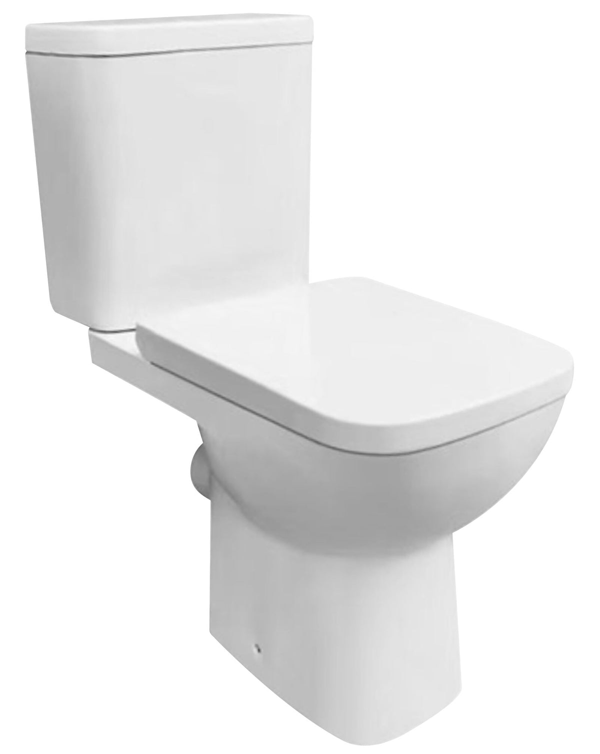 Nuie Ivo Square Rimless Pan, Cistern & Seat