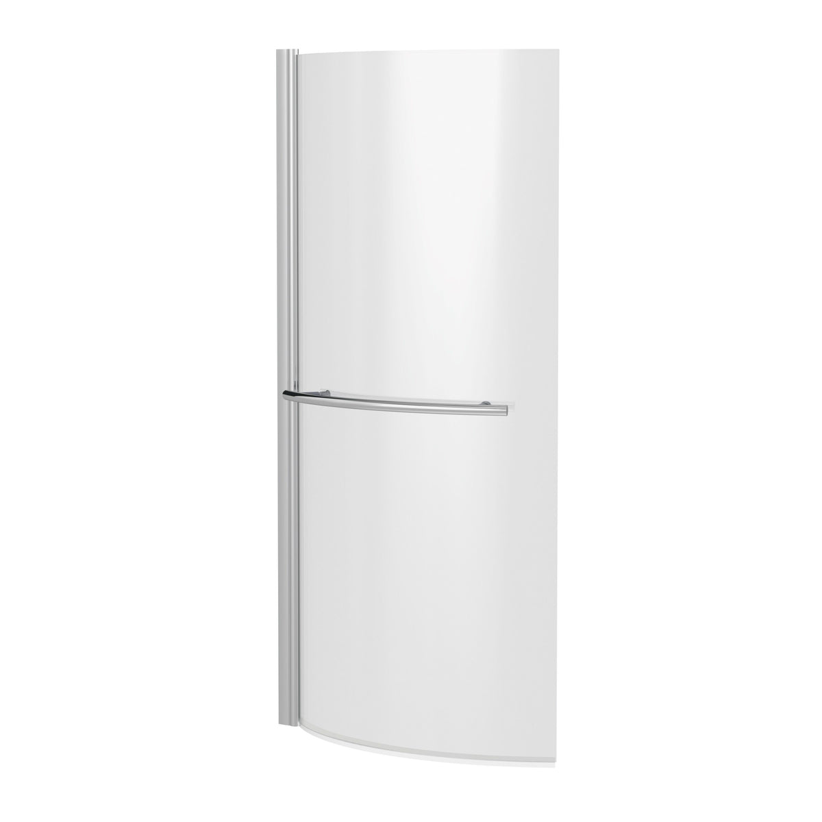 Nuie 700mm Curved Bath Screen With Rail