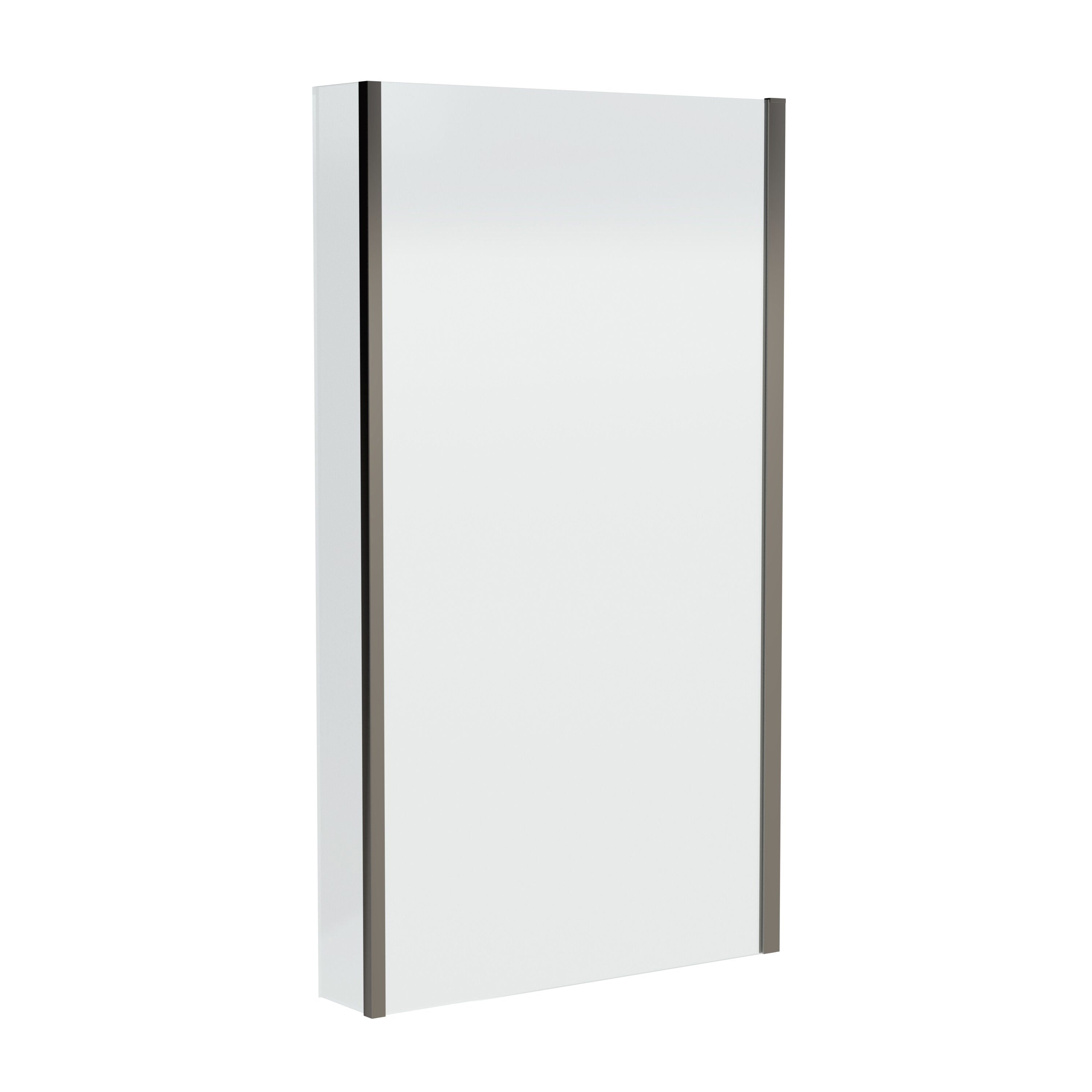 nuie 800mm Brushed Pewter Bath Screen