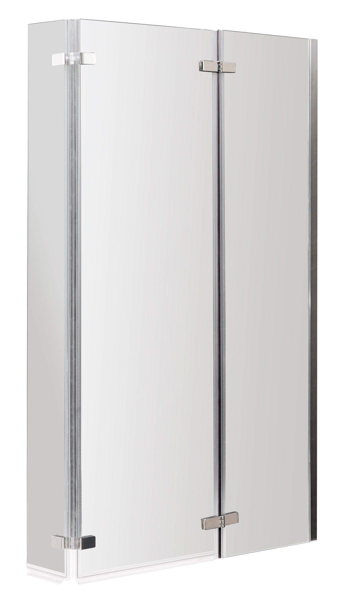 Nuie 800mm L-Shaped Hinged Bath Screen