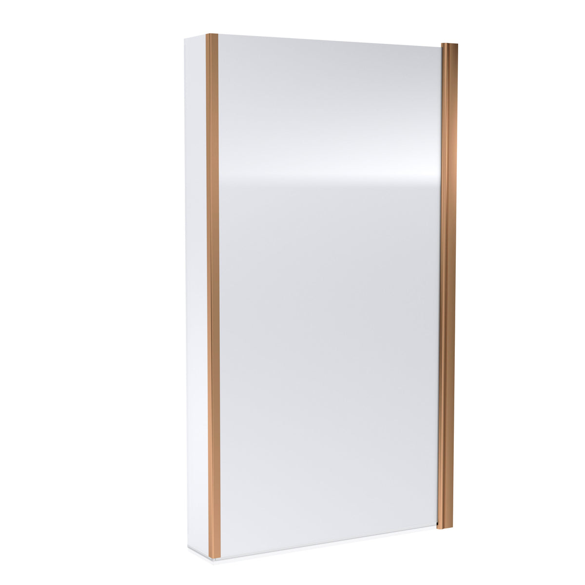 Nuie L-Shape Hinged Bath Screen with Fixed Return