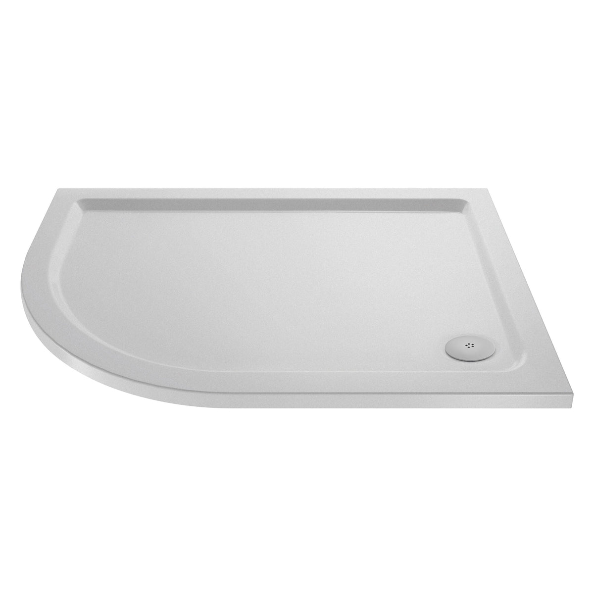Hudson Reed 1000 x 800mm White Slip Resistant Slimline Left Hand Offset Quadrant Shower Tray