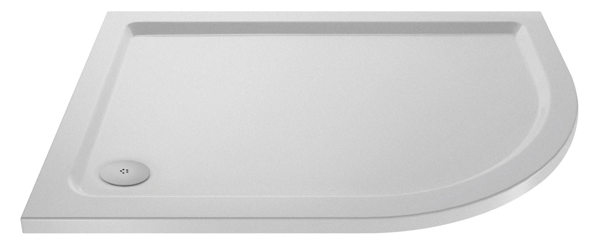 Hudson Reed 1200 x 900mm White Slip Resistant Slimline Right Hand Offset Quadrant Shower Tray