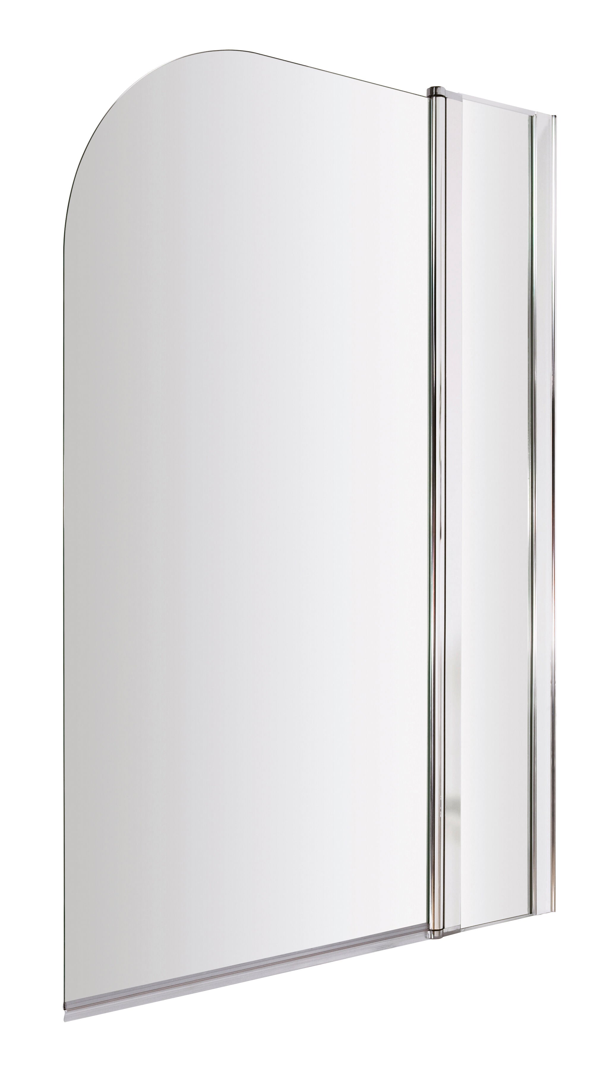 nuie 1000mm Chrome Bath Screen With Fixed Panel