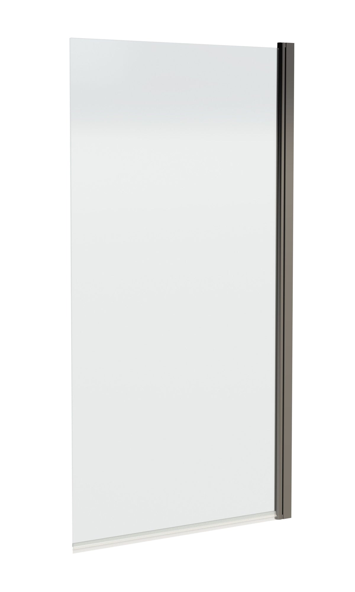 Nuie 800mm Matt Black Bath Screen