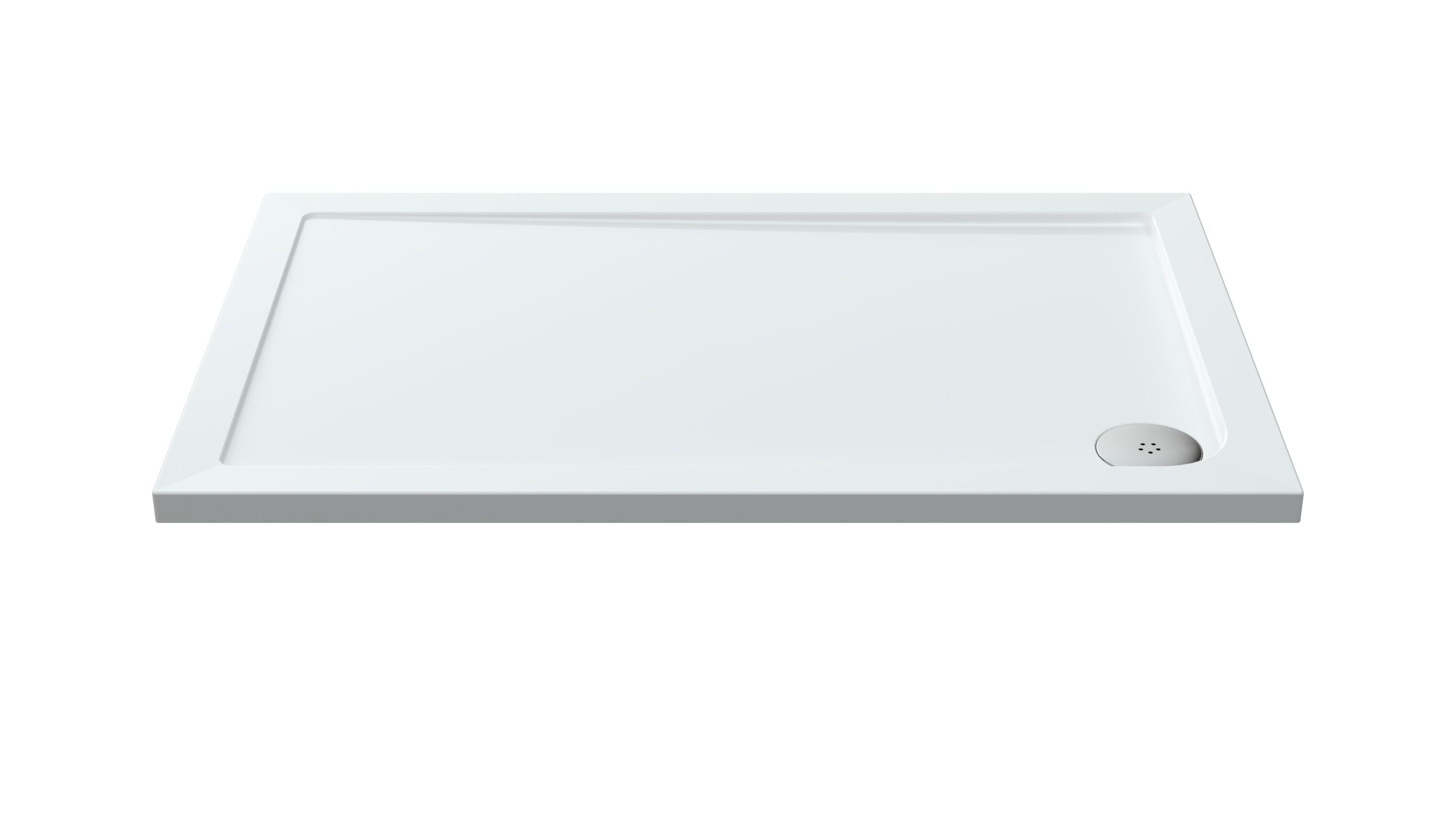 1200 x 760mm White Slimline Rectangular Shower Tray