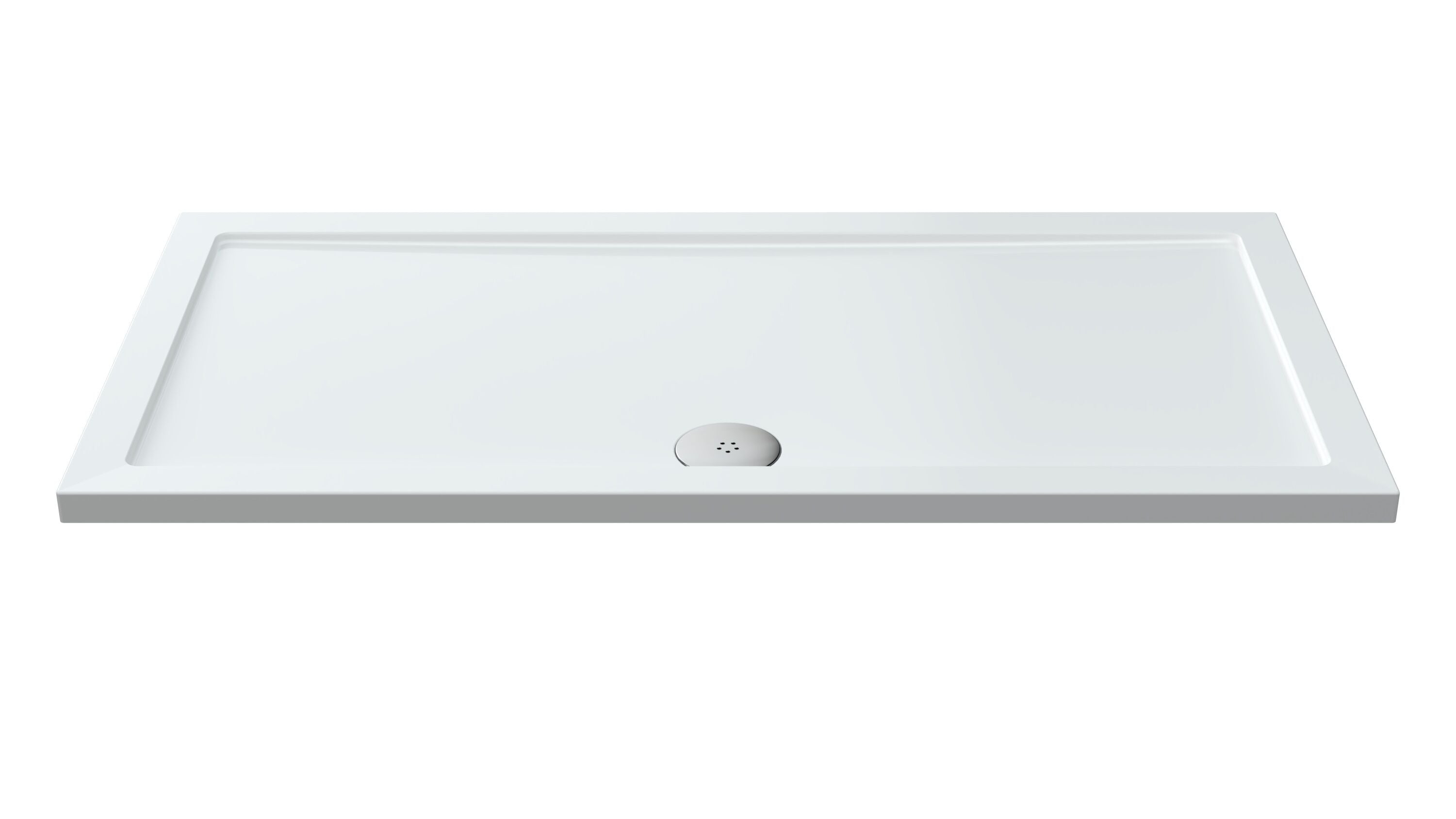 1400 x 700mm White Slimline Rectangular Shower Tray