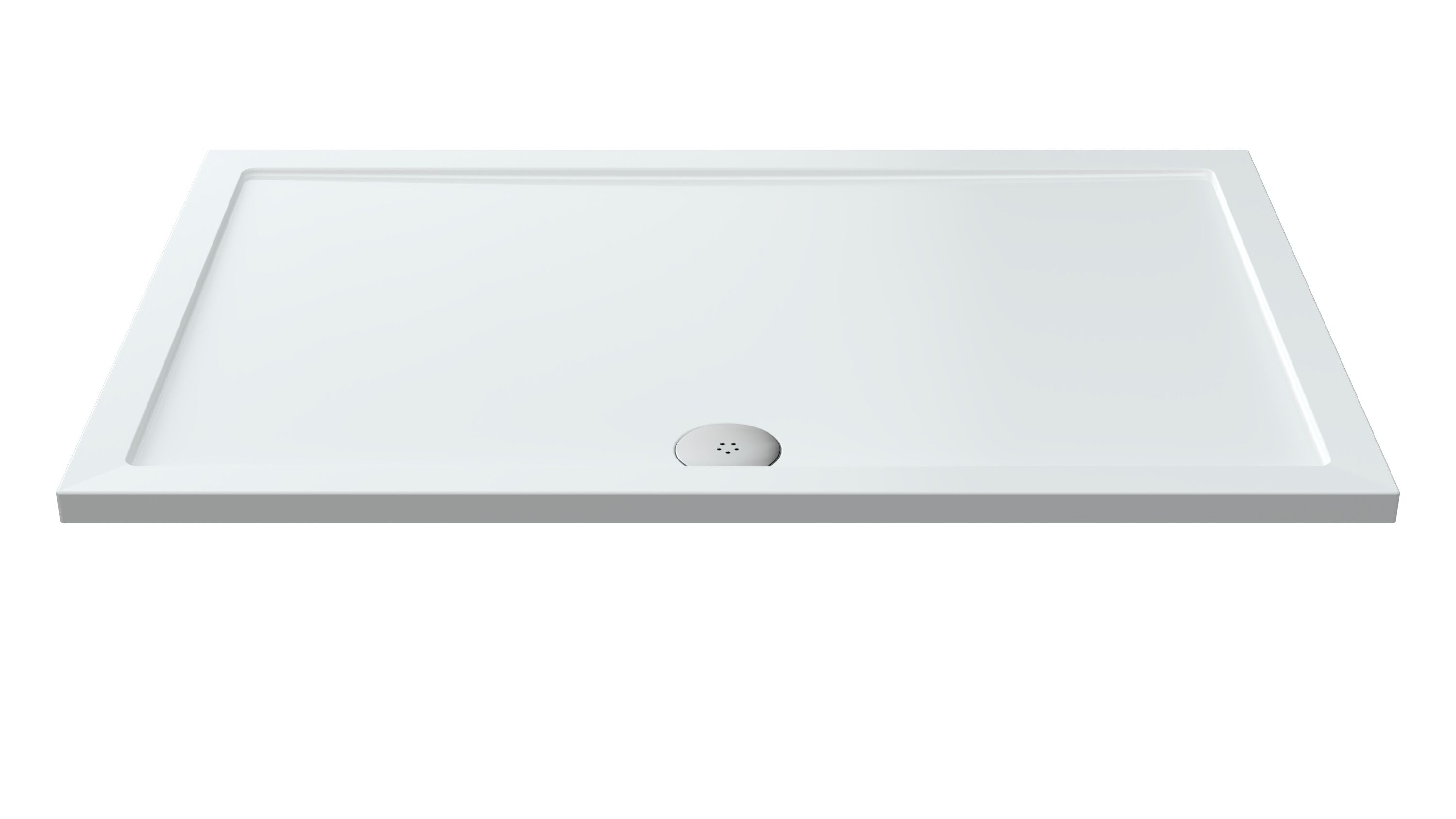 1400 x 900mm White Slimline Rectangular Shower Tray