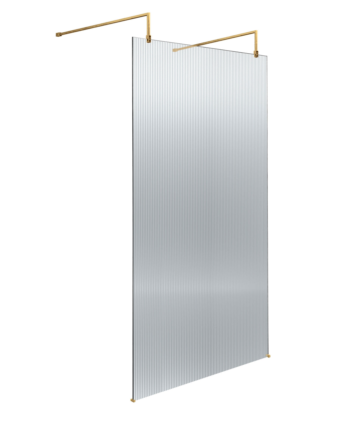 Nuie 1000mm Fluted Wetroom Screen With Arms And Feet