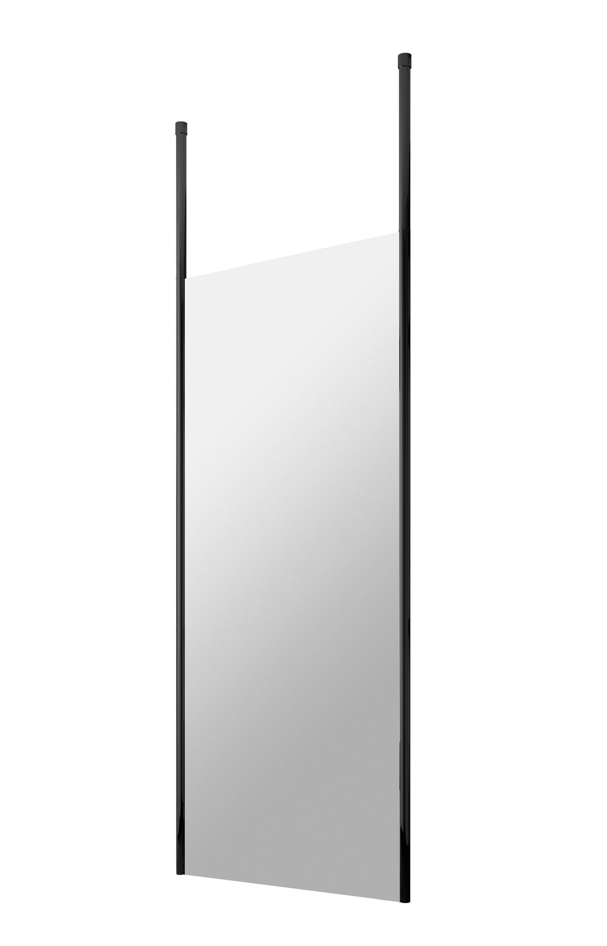 Nuie 800mm Wetroom Panel 8mm Glass With Ceiling Poles