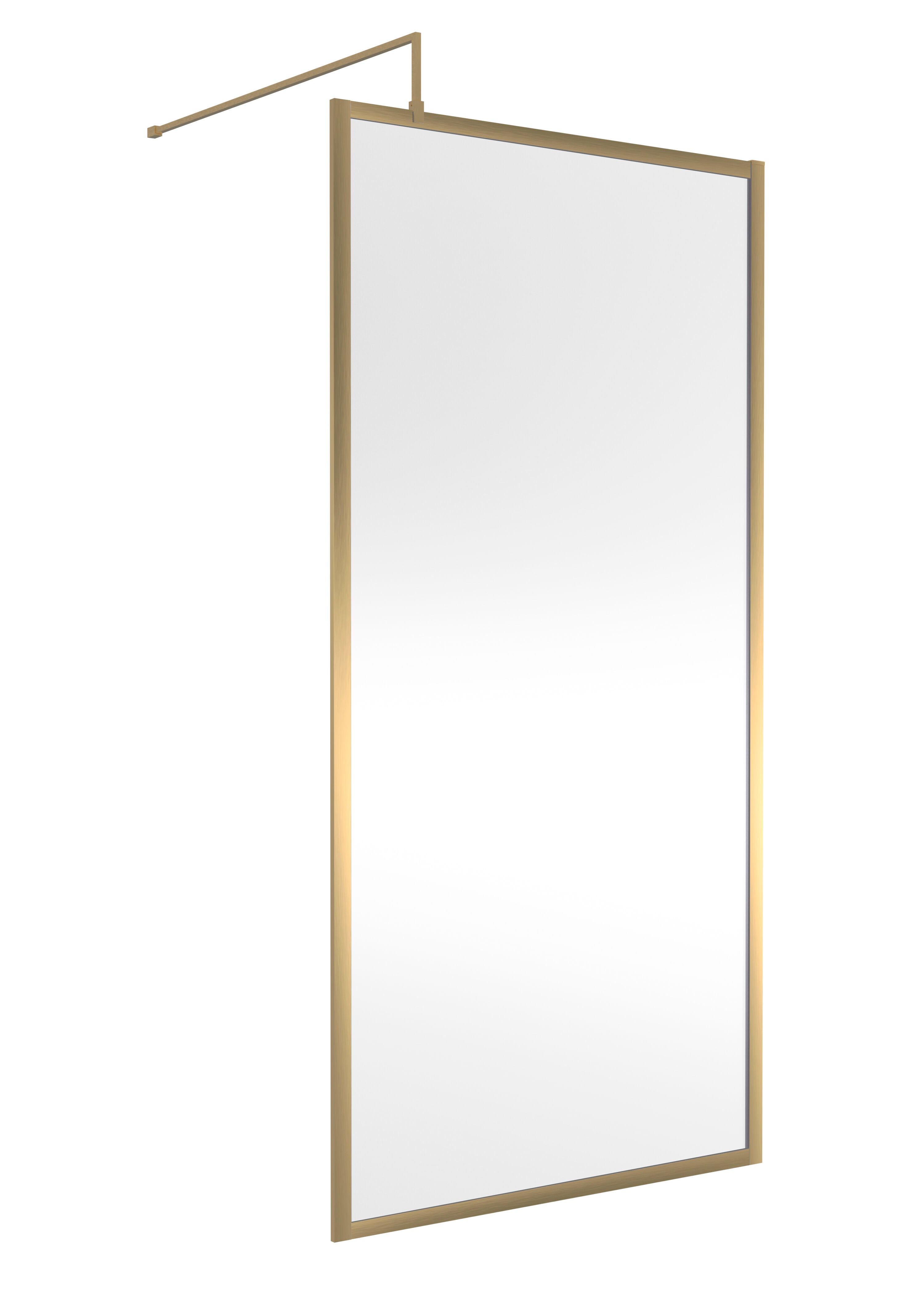 nuie 1000mm Brushed Brass Wetroom Panel