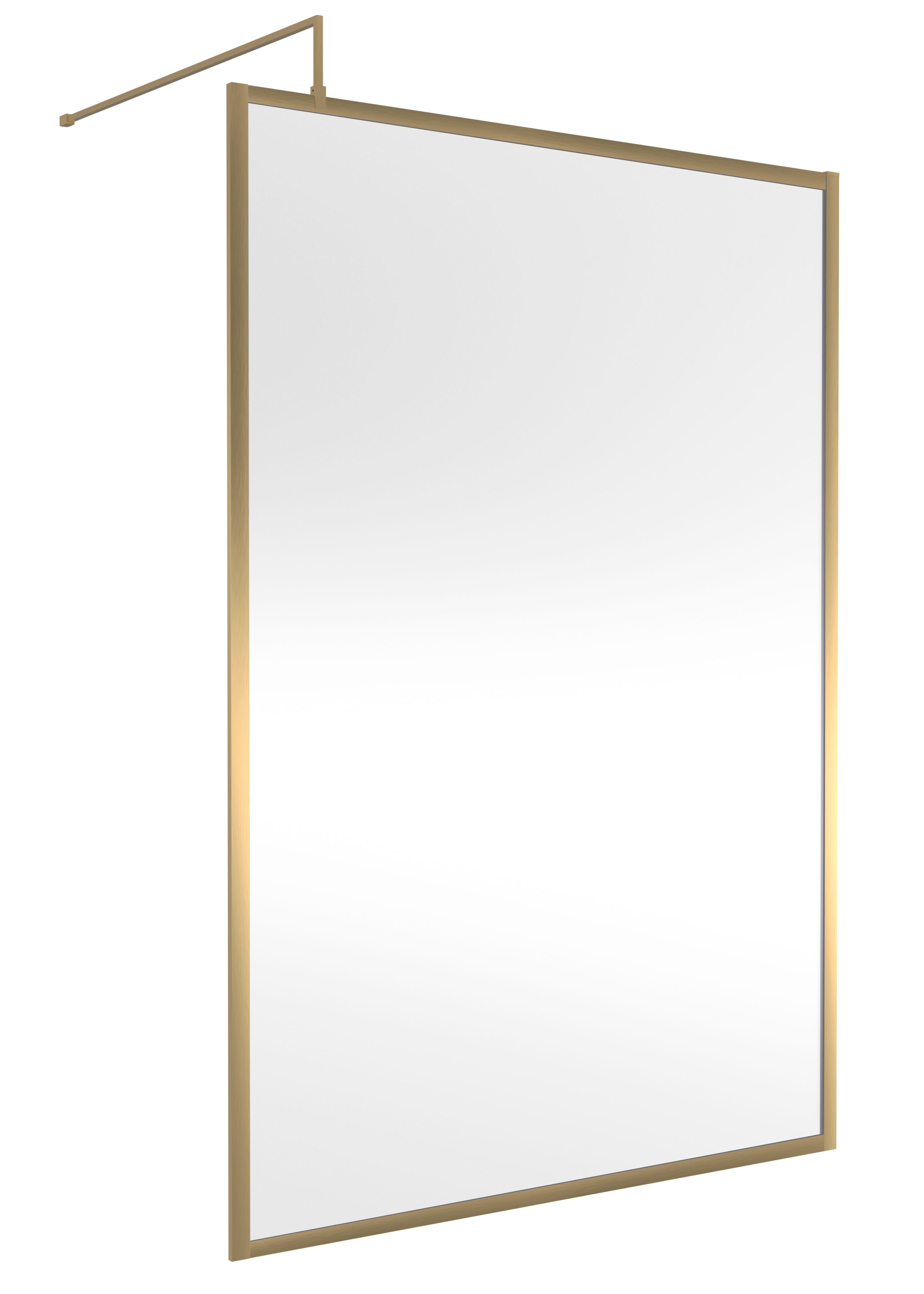 nuie 1400mm Brushed Brass Wetroom Panel