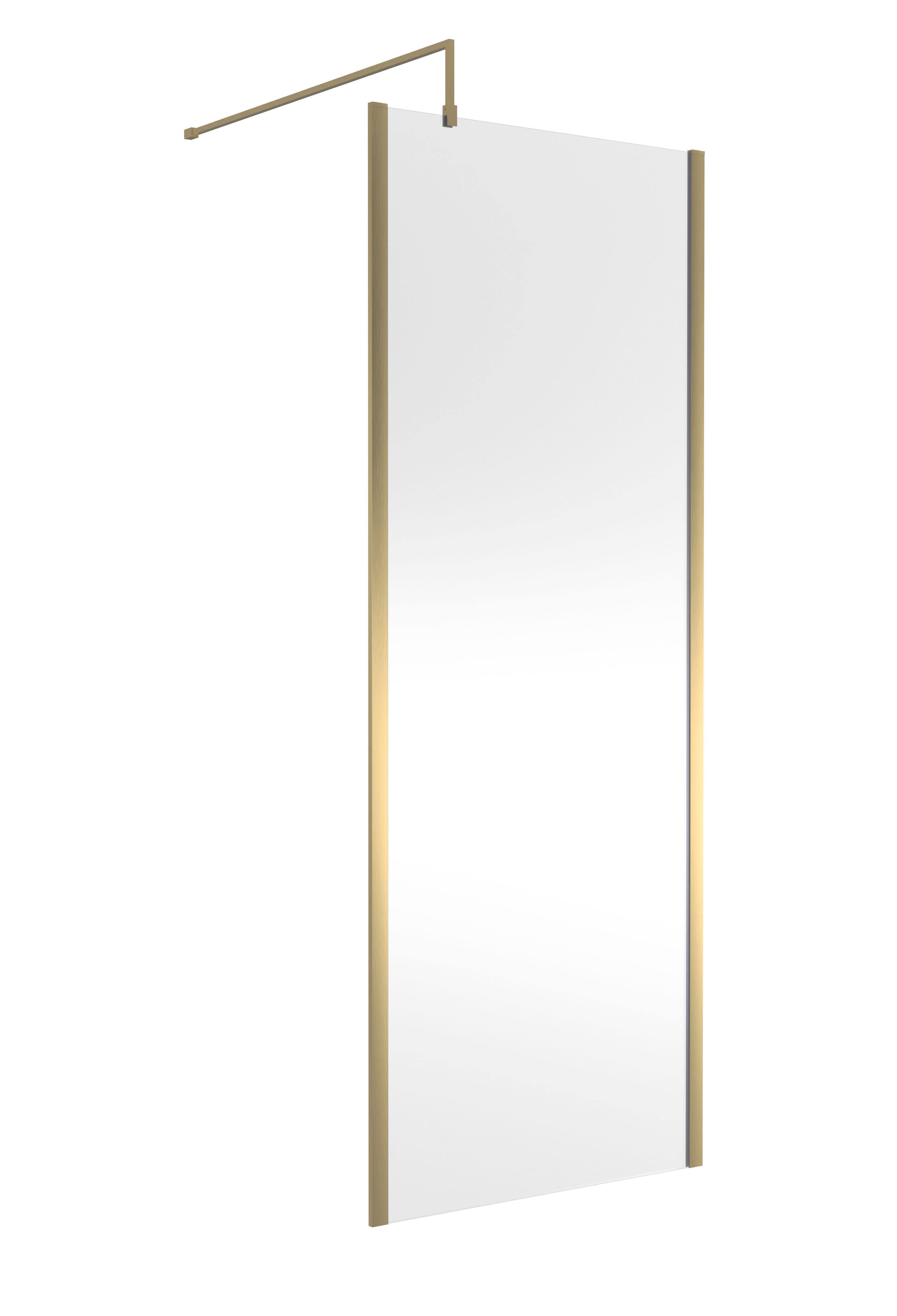 nuie 800mm Brushed Brass Wetroom Panel