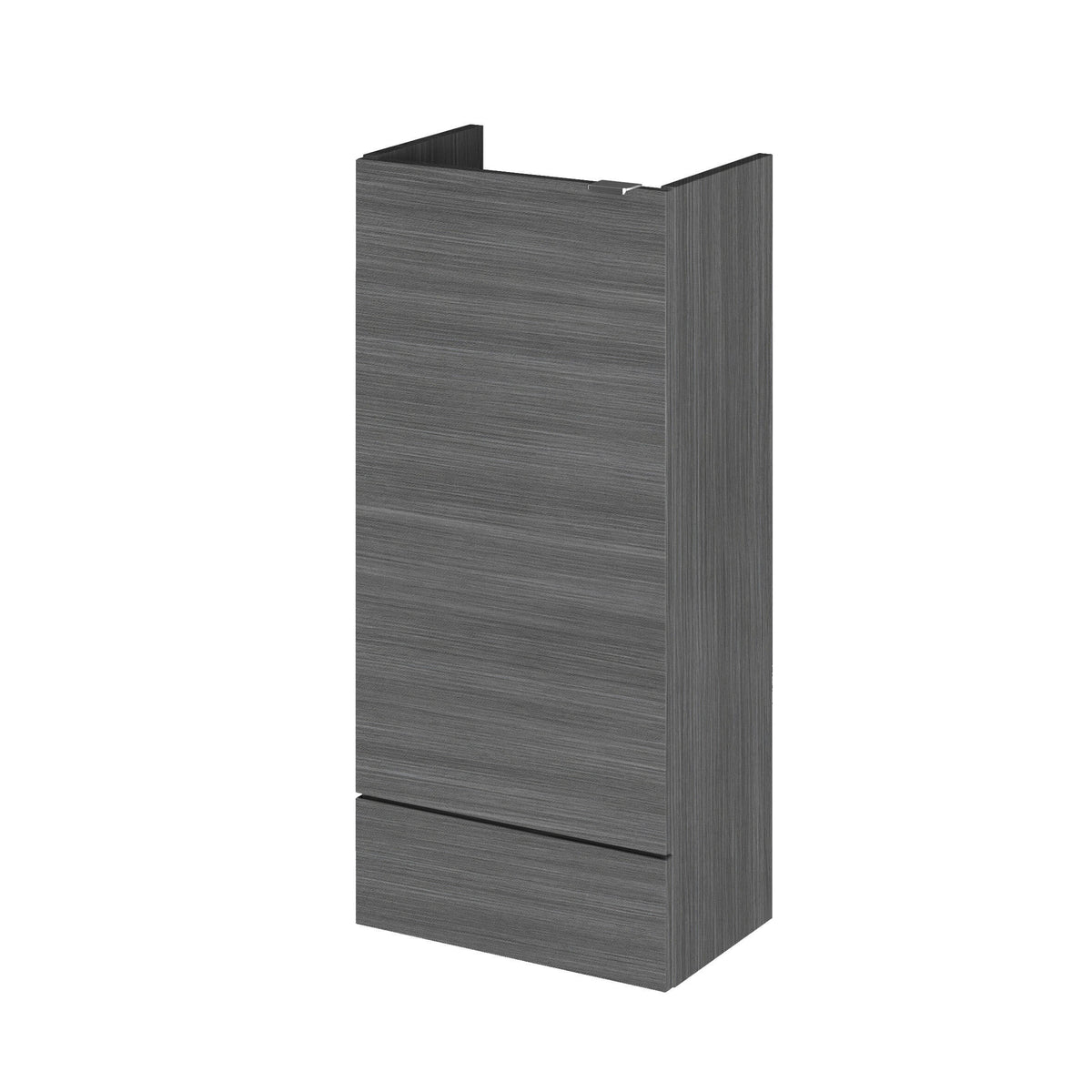 Hudson Reed Fusion 400mm Graphite Grey Woodgrain Compact Floor Standing Base Unit