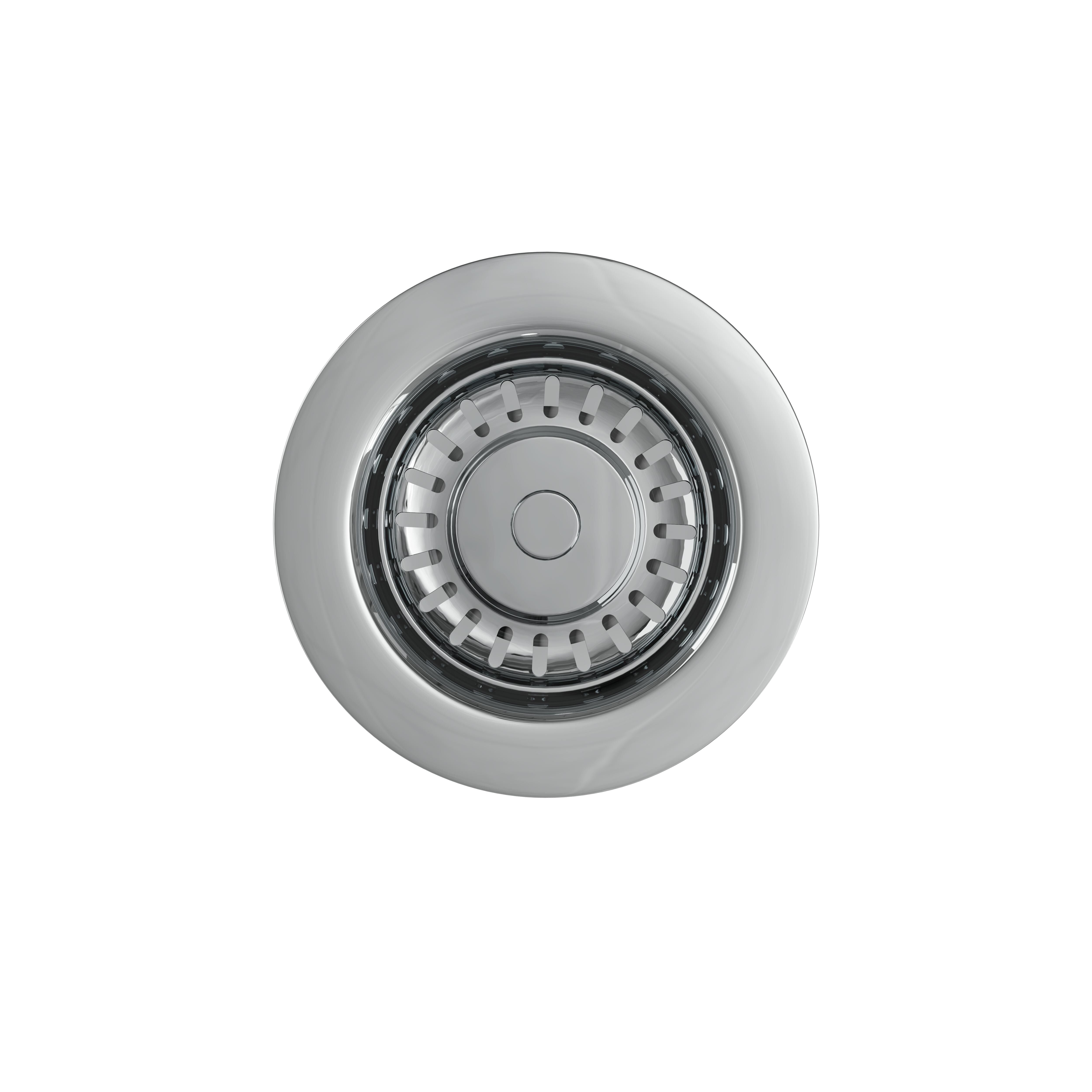 Chrome Top Fix Basket Strainer Basin Waste With Overflow
