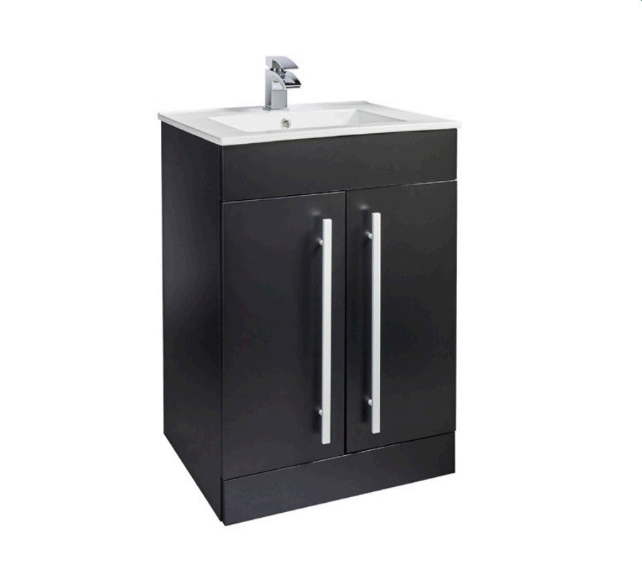Purity Matt Black 600mm 2 Door Unit - PMB600DO