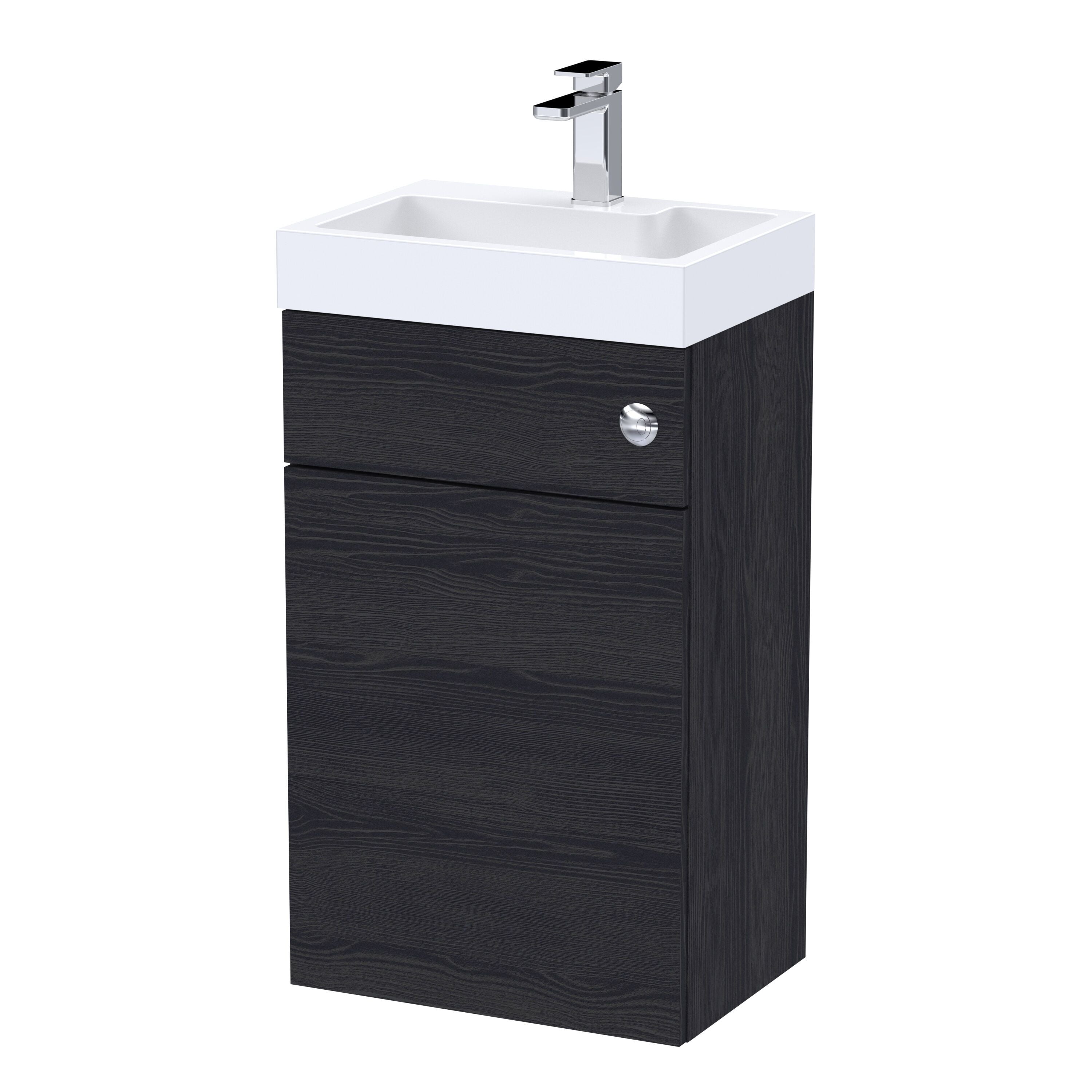 Nuie Athena 500mm 2 In 1 Floor Standing Vanity Unit With Basin, WC Unit With Concealed Cistern