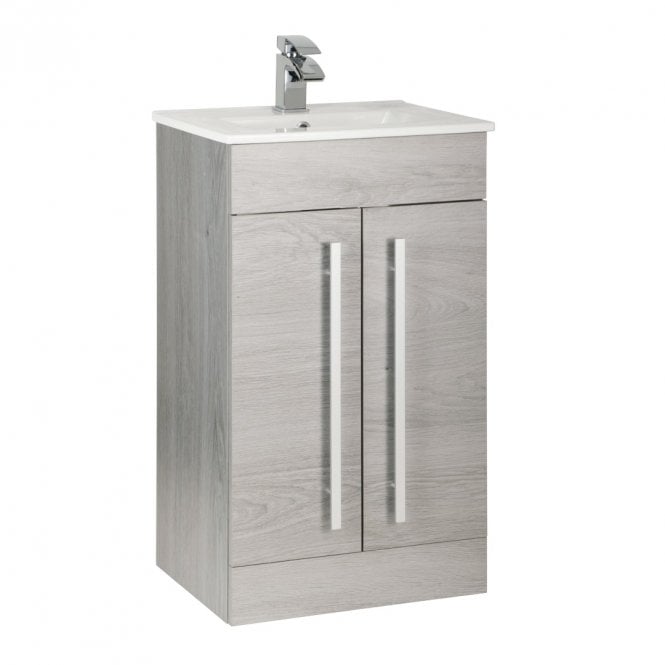 Purity 390. 500mm 2 Door Floor Standing Unit Silver Oak - PSO500DO - PSO500DO 2