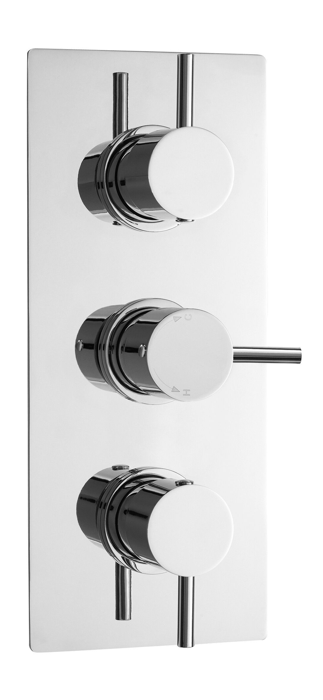 Nuie Triple Thermostatic Shower Valve With Diverter