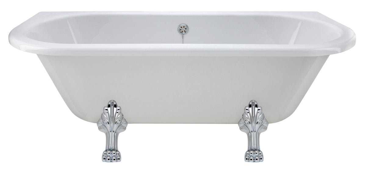 Old London Kenton 1700mm Back to Wall Double Ended Freestanding Bath with Pride Legs