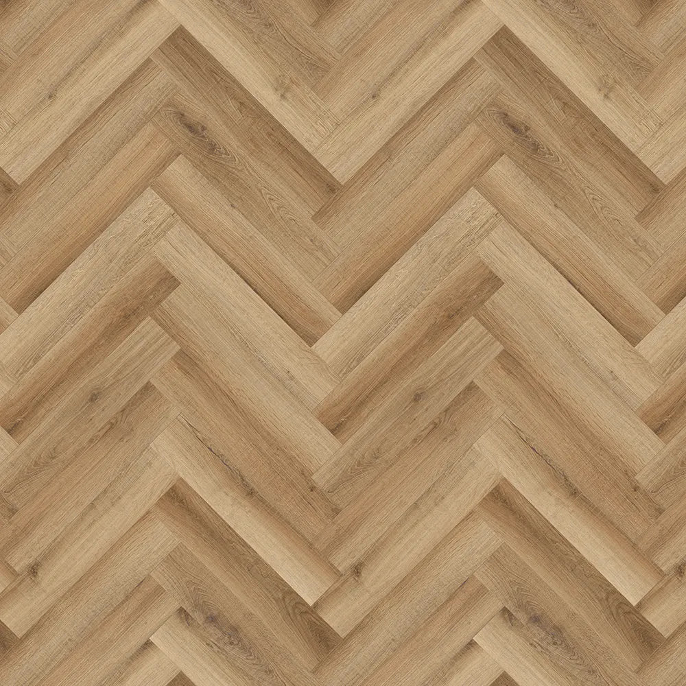 Cove Raby Herringbone SPC Flooring with Built-In Underlay