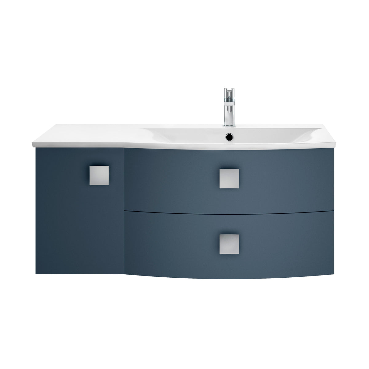 Hudson Reed Sarenna 1000mm Right-Hand 1 Door 2 Drawer Wall Hung Cabinet With Curved Basin