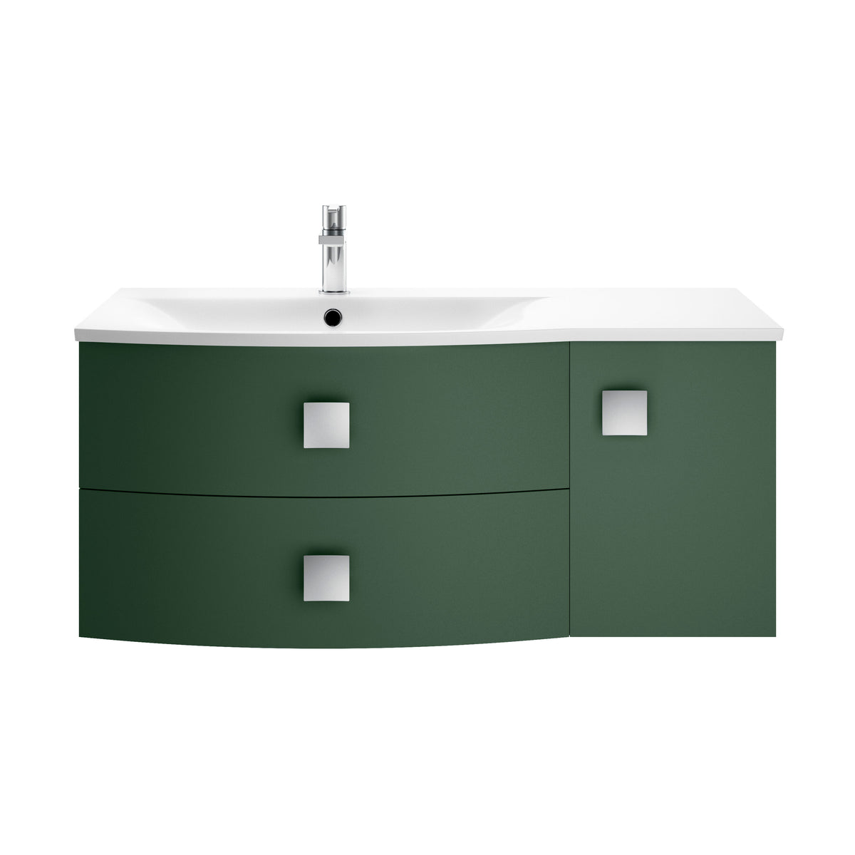 Hudson Reed Sarenna 1000mm Left-Hand 1 Door 2 Drawer Wall Hung Cabinet With Curved Basin