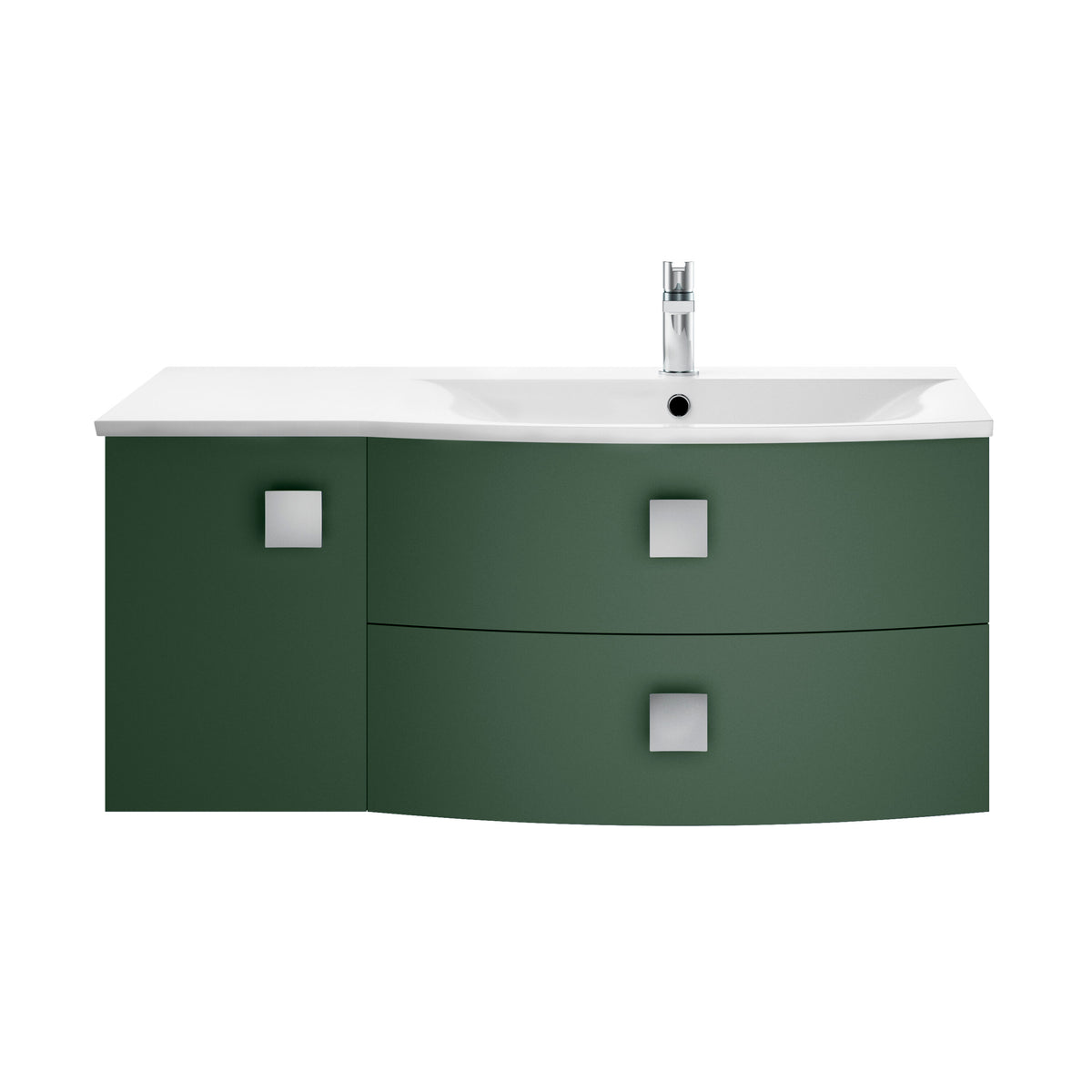 Hudson Reed Sarenna 1000mm Right-Hand 1 Door 2 Drawer Wall Hung Cabinet With Curved Basin