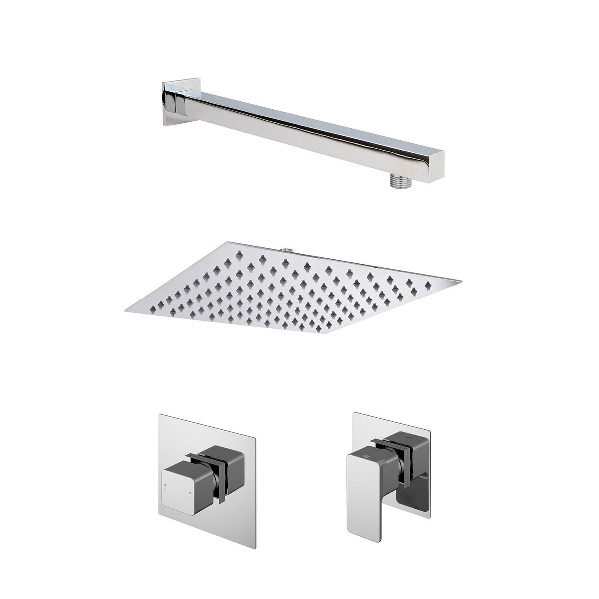 Nuie Square Concealed 1 Outlet Thermostatic Shower System With Cartridge