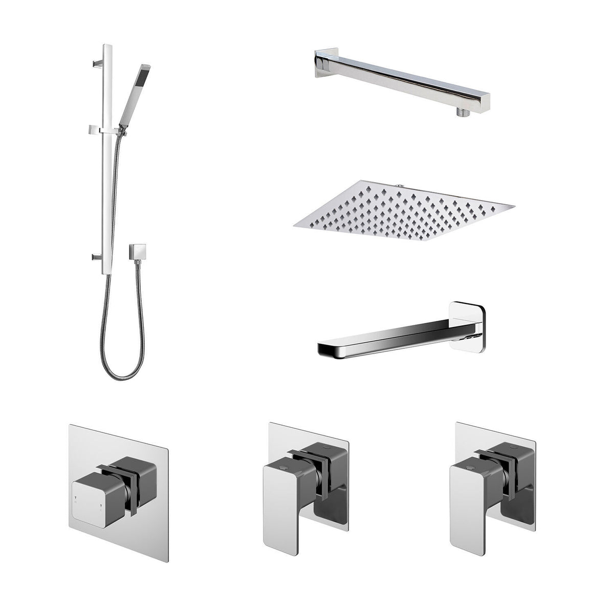 Nuie Concealed 3 Outlet Shower Valve