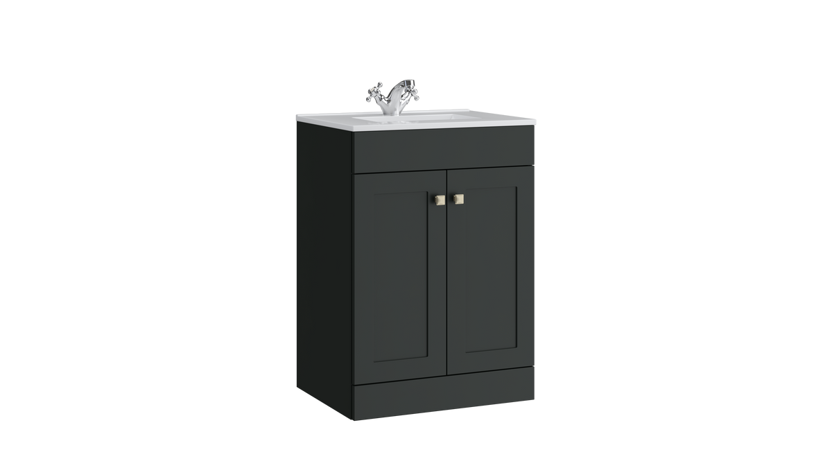 Sanctuary 500mm 2 Door Floor Standing Unit Matt Anthracite