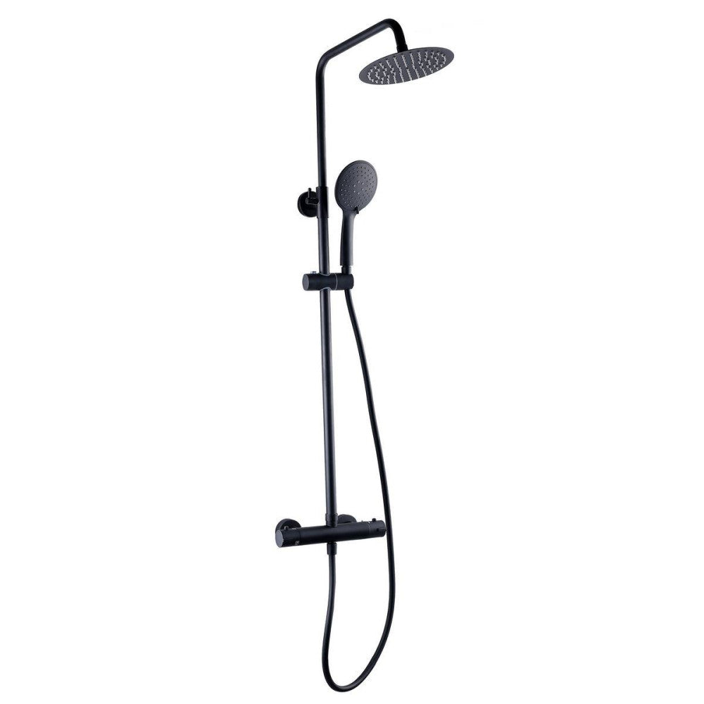NERO ROUND THERMOSTATIC EXPOSED BAR SHOWER WITH OVERHEAD DRENCHER AND SLIDING HANDSET - SHO052NR - SHO052NR 4