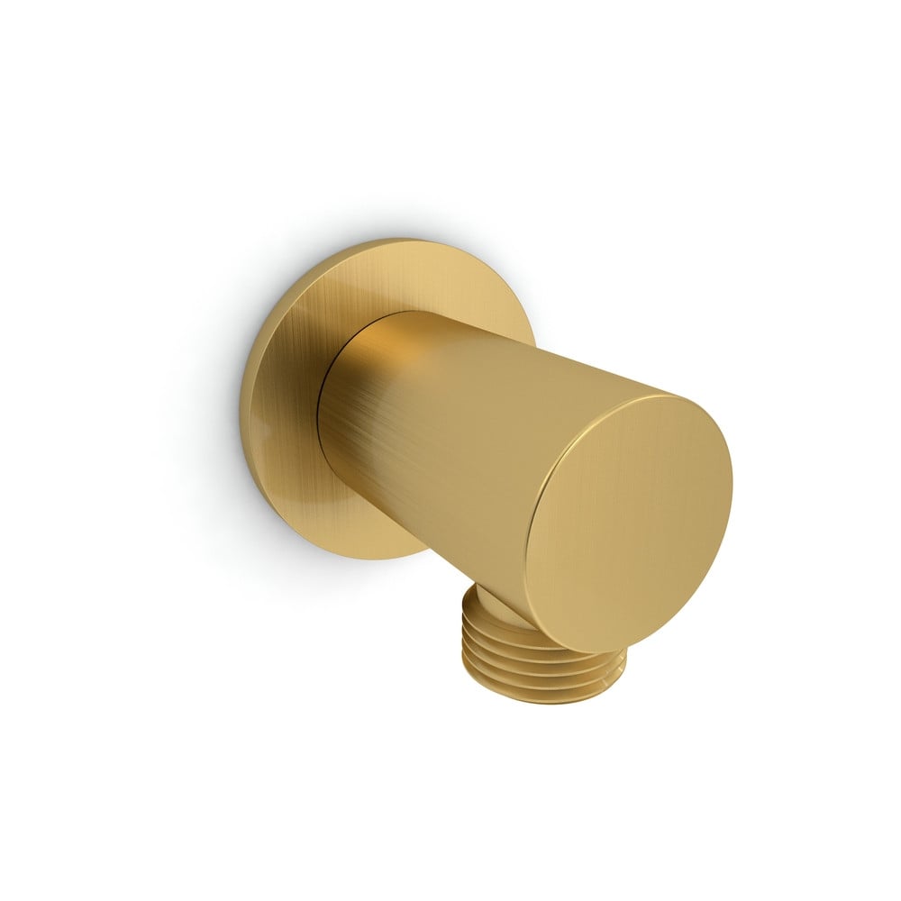 Round Outlet Elbow Brushed Brass - SHO145OT