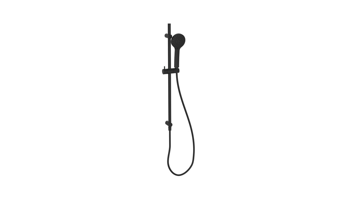 Puro Adjustale Slide Rail (Built In Outlet) Matt Black - SHO161PO