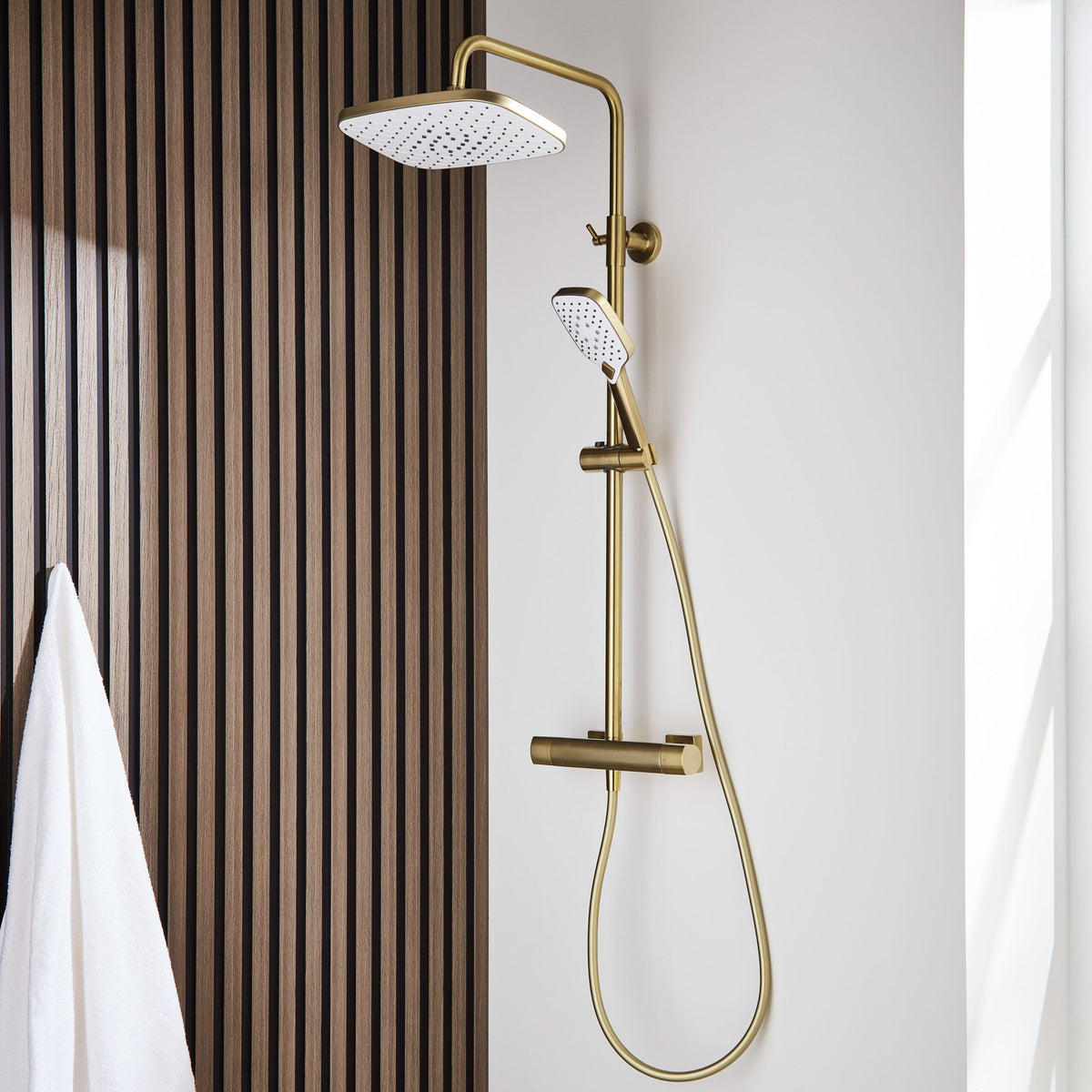 Kolt Shower with Sliding Handset and Drench Head Brass - SHO320KBB - SHO320KBB 1