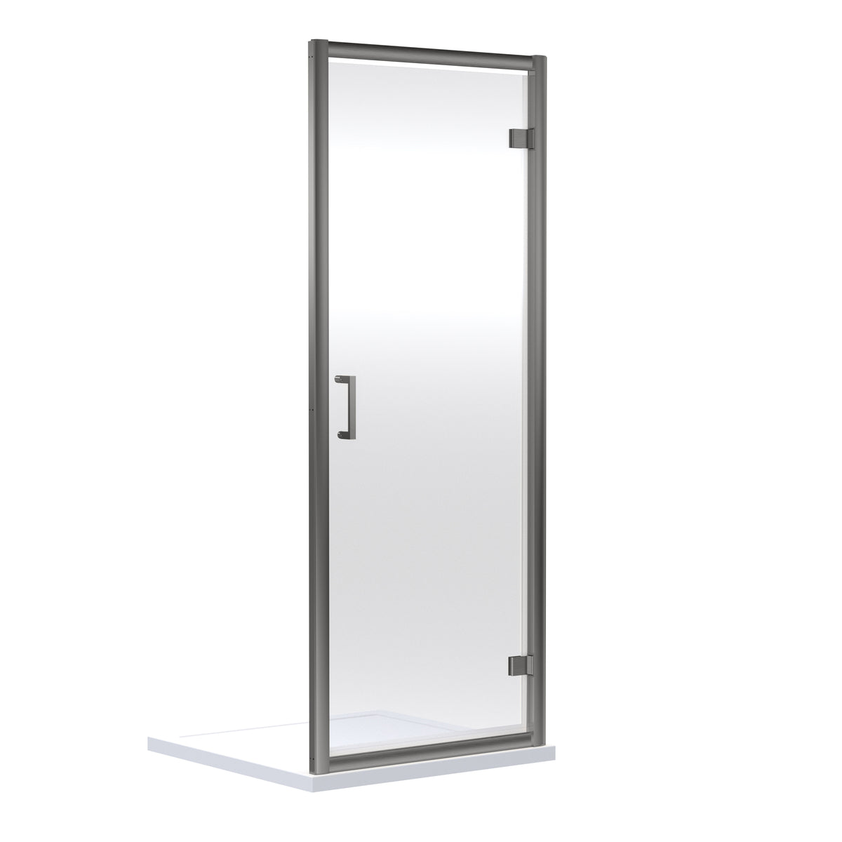 Nuie Rene 800mm Semi-Frameless Hinged Shower Door