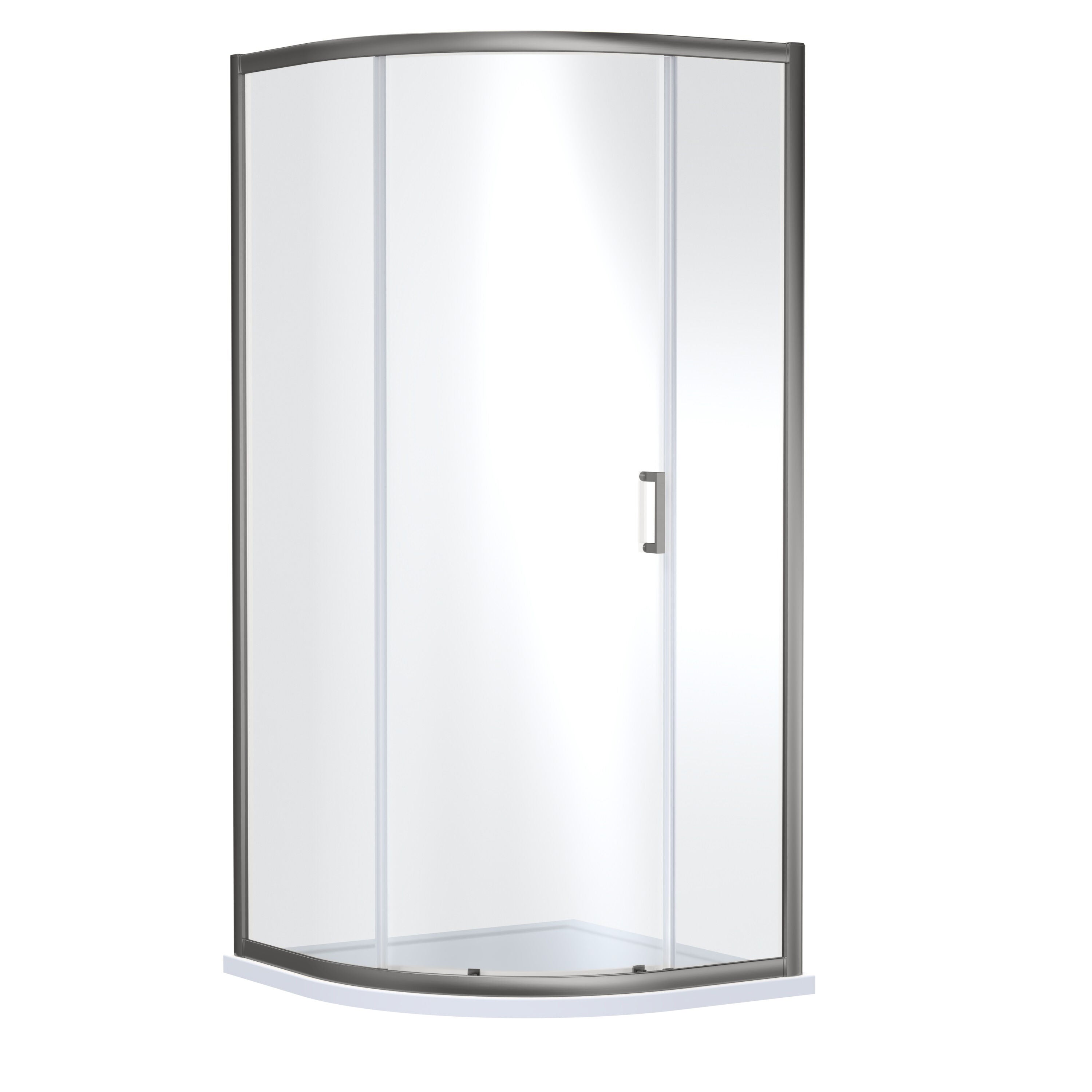 nuie Rene 900mm Brushed Pewter Quadrant Shower Enclosure