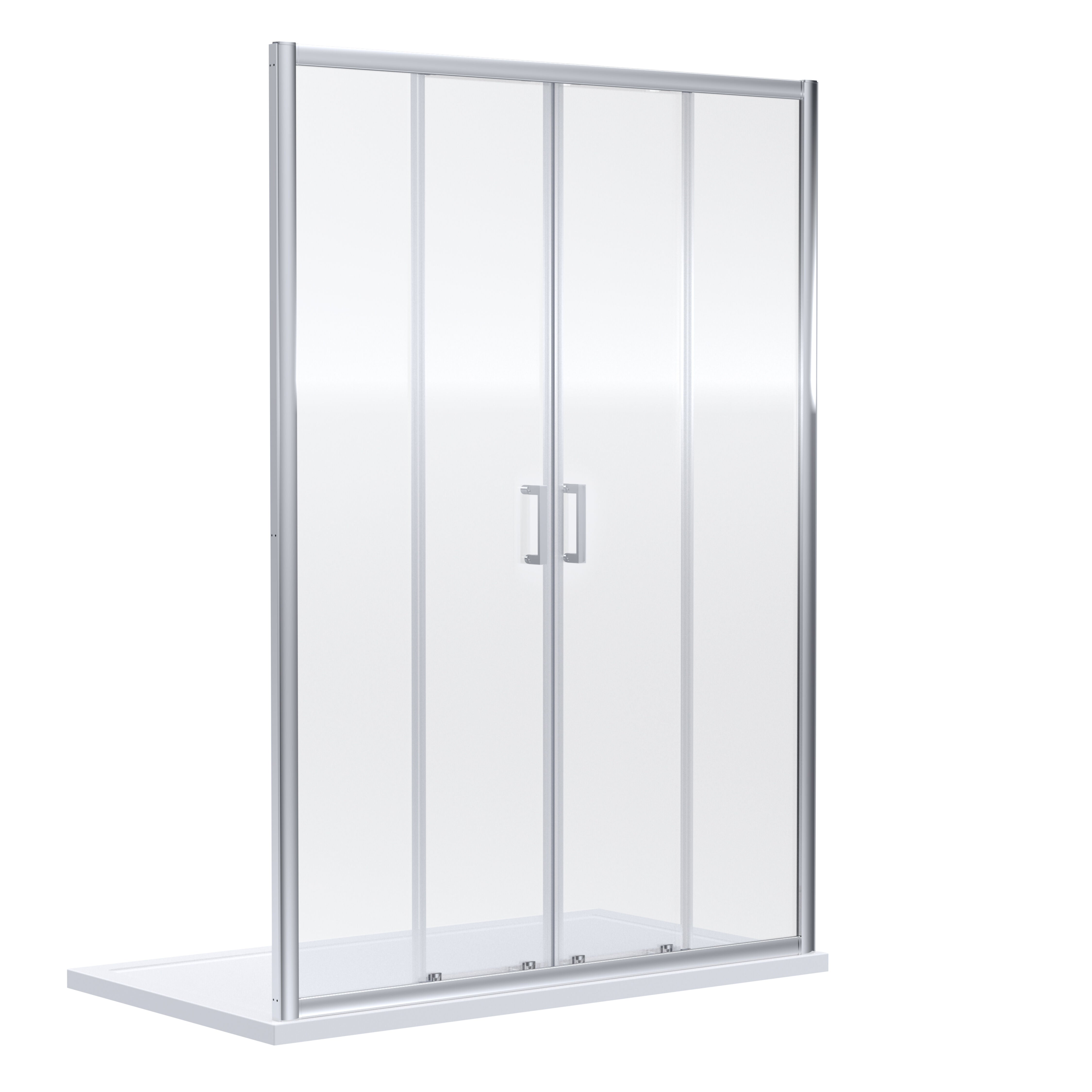 nuie Rene 1700mm Chrome Sliding Shower Door