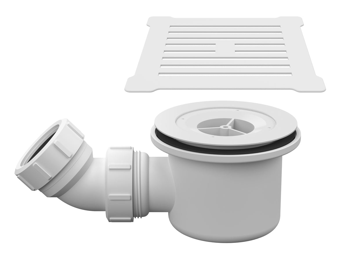 Hudson Reed 90mm Round Fast Flow Shower Waste With Grid