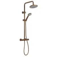Round Thermostatic Bar Shower Kit - Matt Black