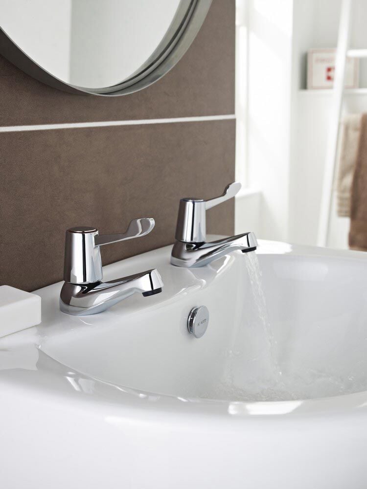 Leva 1/2 Basin Taps (Pair) - TAP170LE - TAP170LE 1