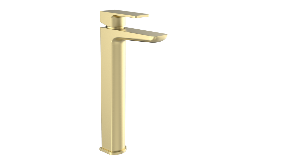 Kolt Hi-Rise Mono Basin Mixer Brushed Brass - TAP321KBB