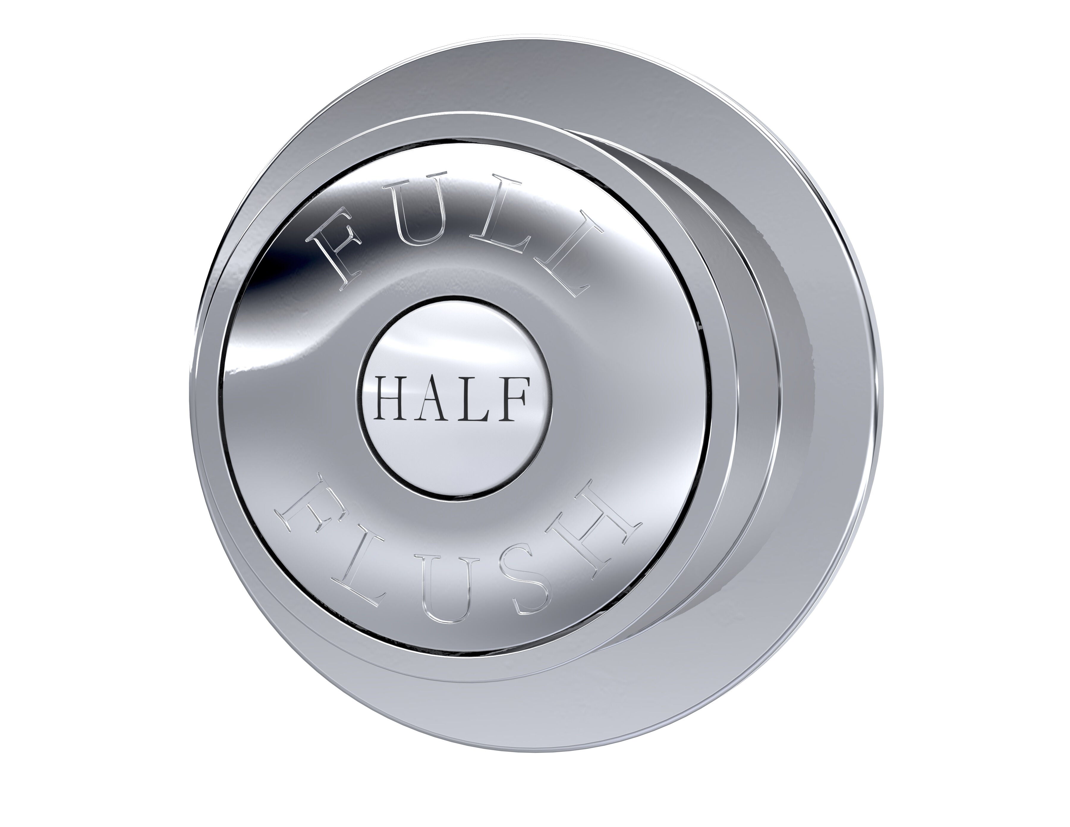 Traditional Chrome Dual Flush Push Button