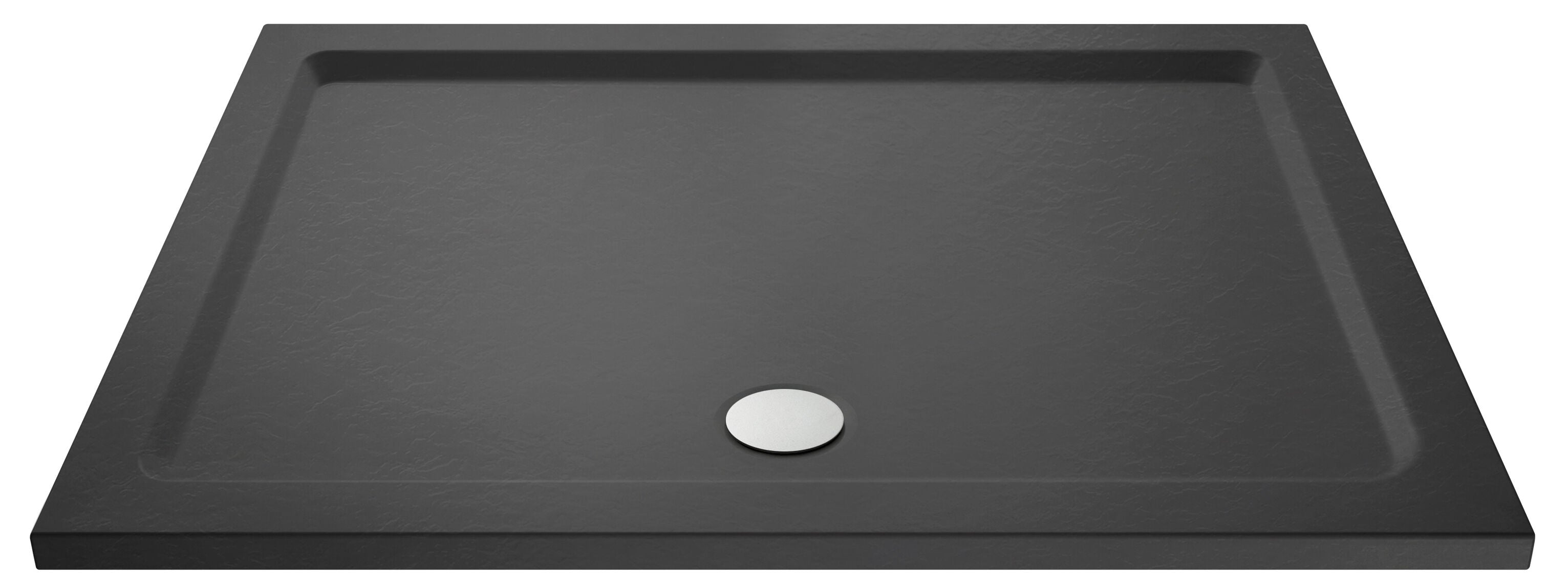 Nuie 1400 x 800mm Slate Grey Slimline Rectangular Shower Tray