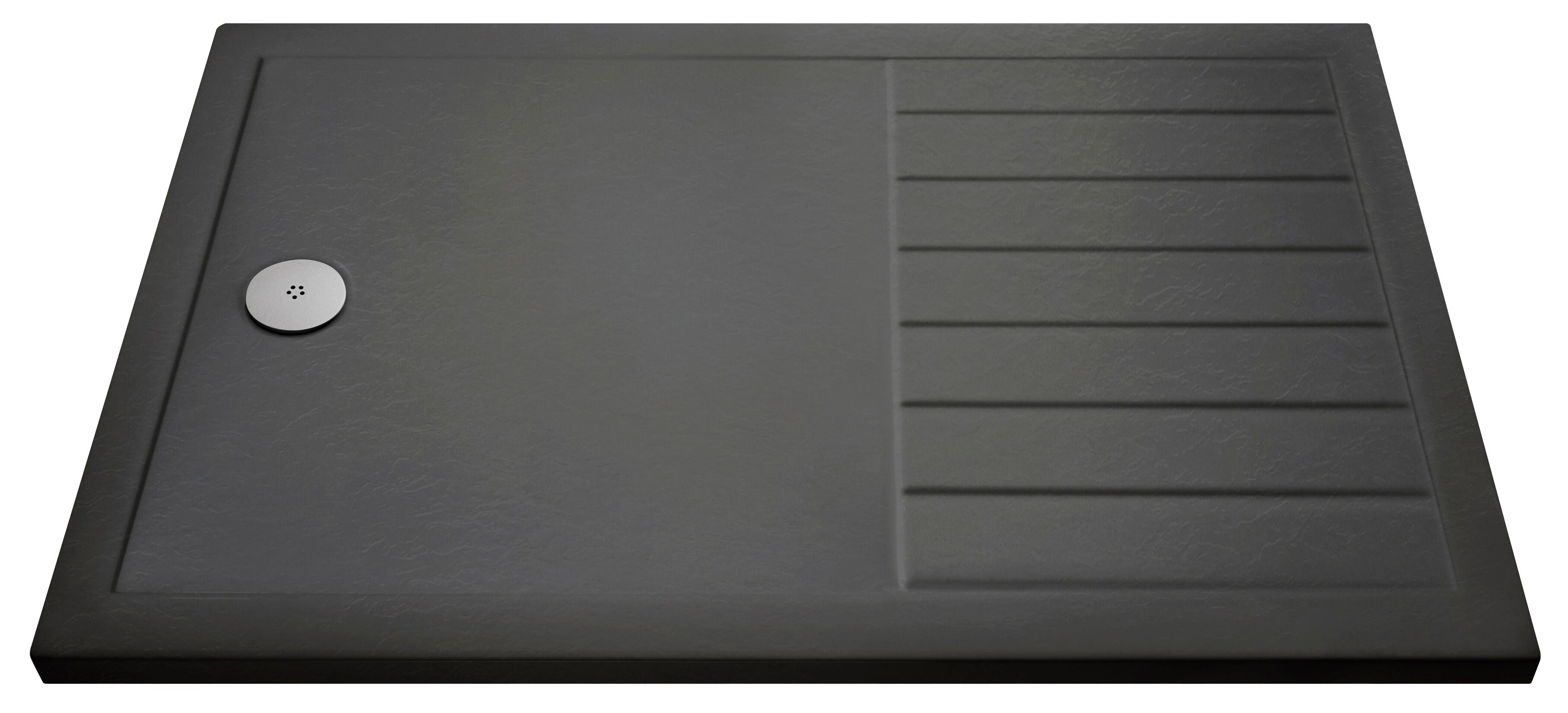 Nuie 1700 x 700mm Slate Grey Slimline Rectangular Shower Tray