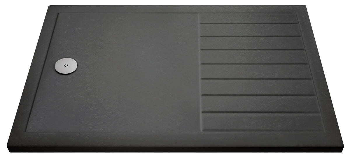 Hudson Reed 1700 x 800mm Slate Grey Slimline Rectangular Shower Tray