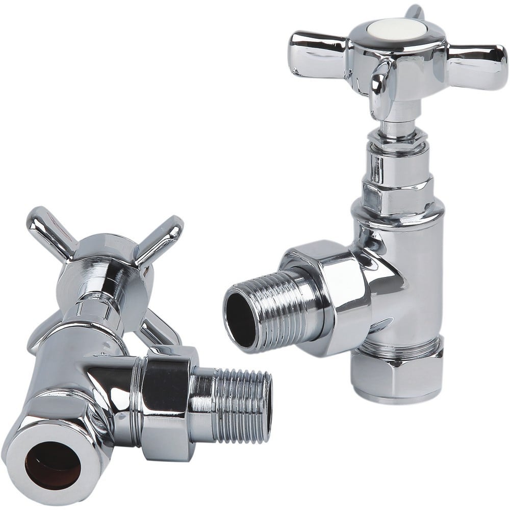 Traditional Cross Head Rad Valve Angled (Pair) - TRAD-CROSS-ANG